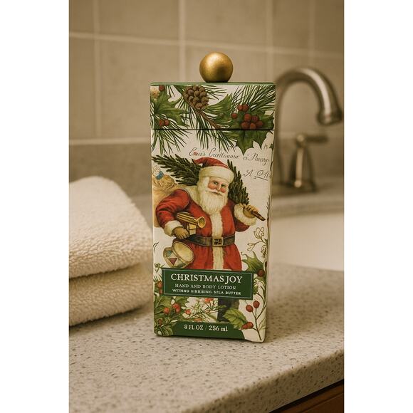 Michel Design Works Christmas Joy Lotion 8oz Shea Butter Holiday Santa NIB - Picture 8 of 8